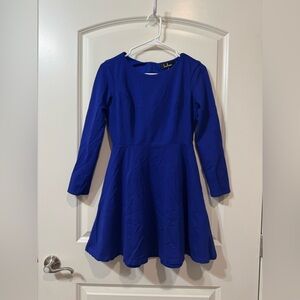 Lulus Blue Long Sleeve Dress